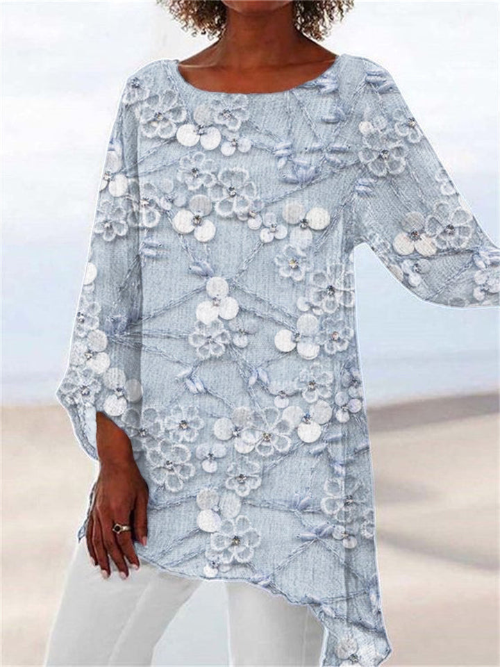 Ivendra™ - Crystal Bloom Print Top