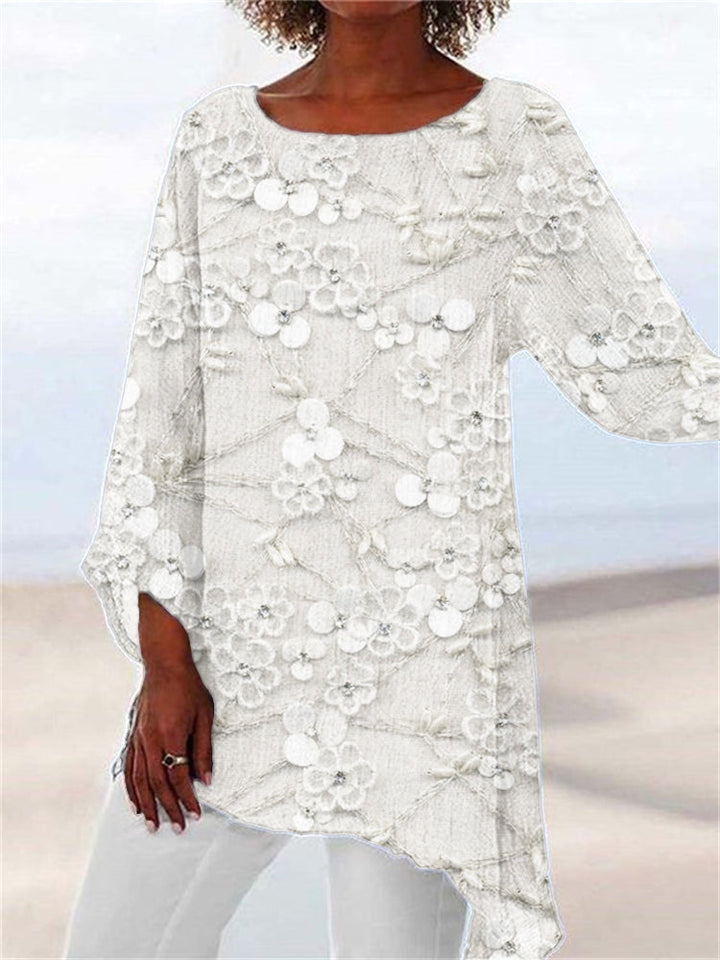 Ivendra™ - Crystal Bloom Print Top
