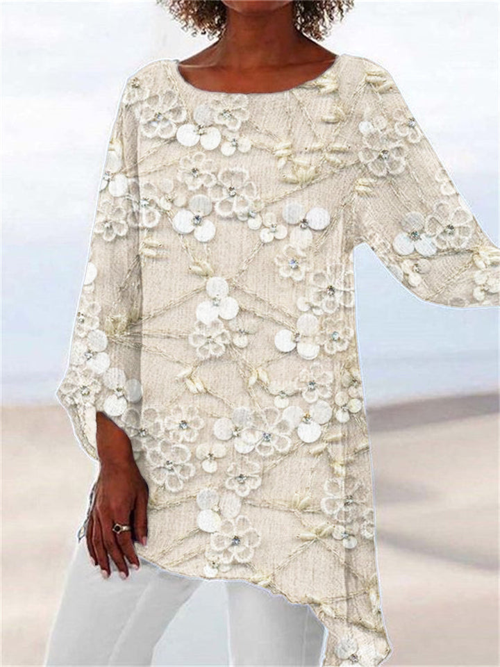 Ivendra™ - Crystal Bloom Print Top
