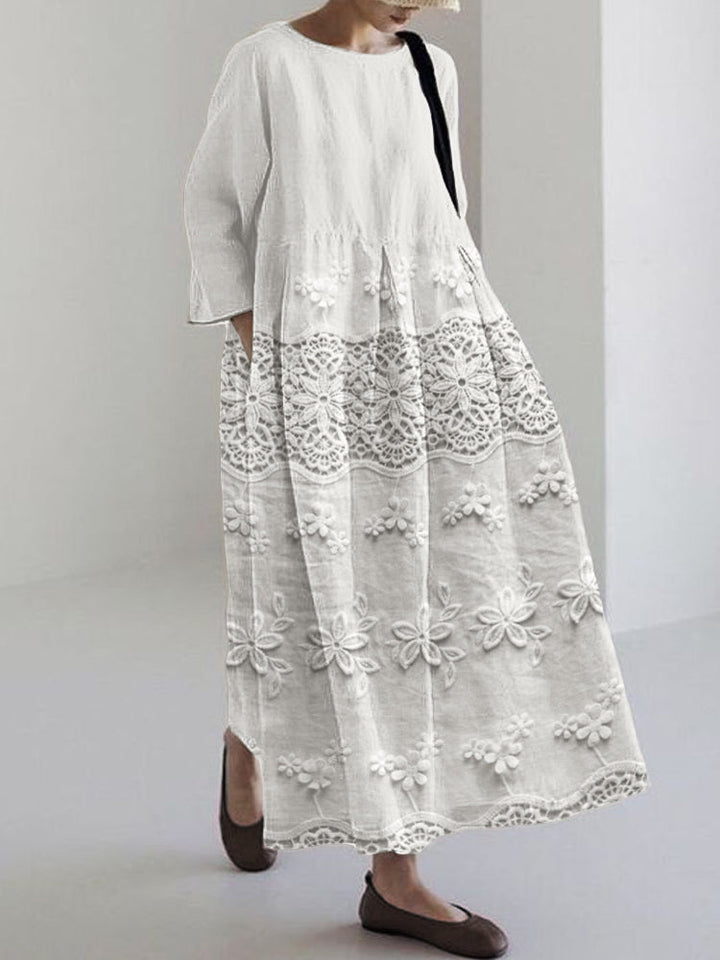 Thalina™ - Lace Printed Dress
